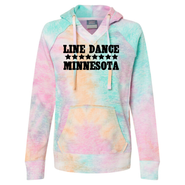   - Women’s Courtney Burnout V-Notch Hooded Sweatshirt Thumbnail