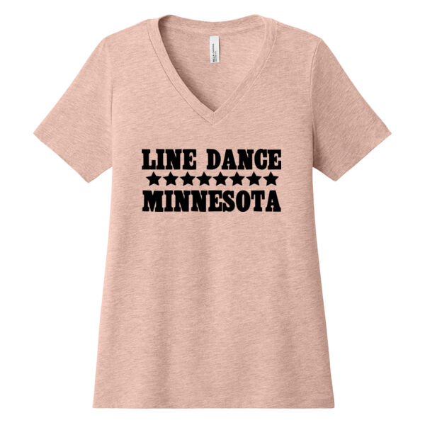   - Women's Relaxed Heather CVC V Neck Tee Thumbnail